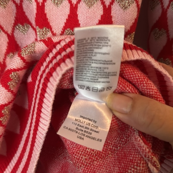 Lili Sidonio Molly Bracken heart pattern sweater size medium - Picture 4 of 5